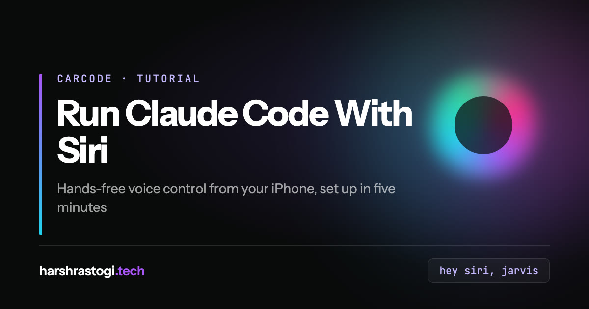 How to run Claude Code with Siri