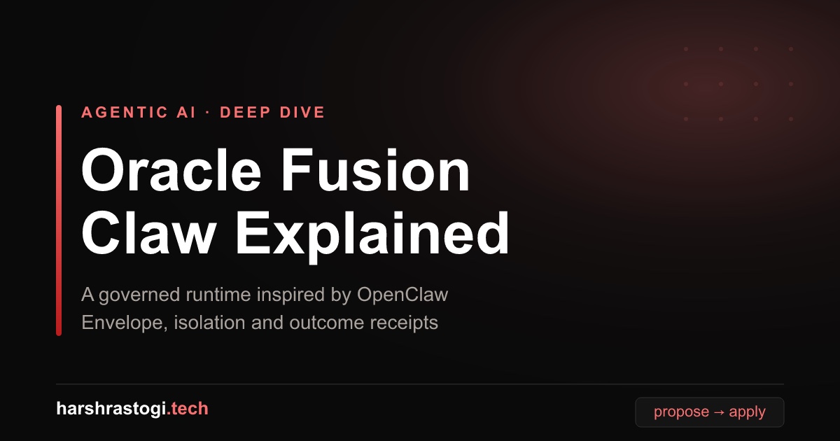Oracle Fusion Claw explained: a governed agent runtime for enterprise applications
