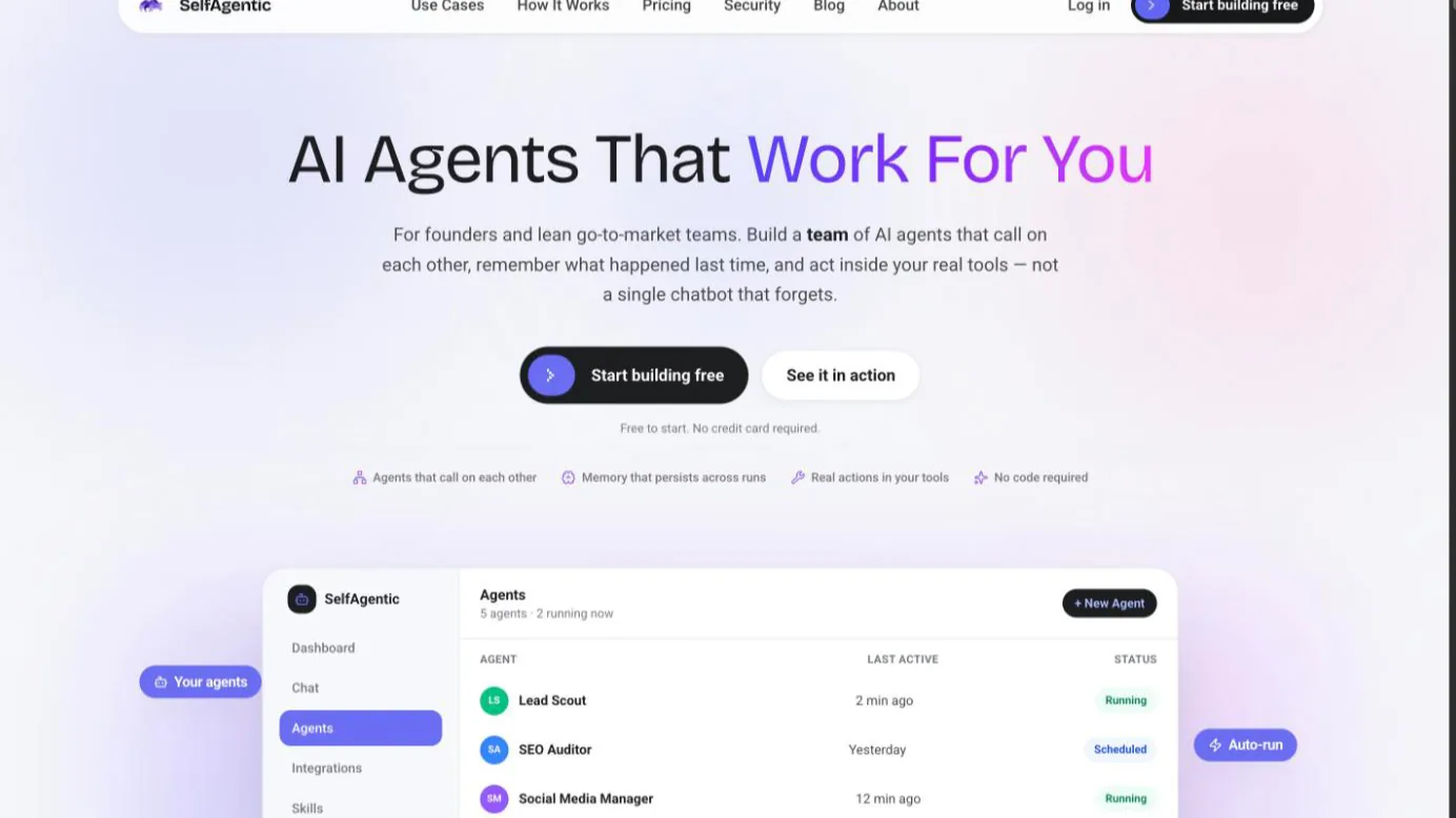 SelfAgentic: Multi-agent AI orchestration